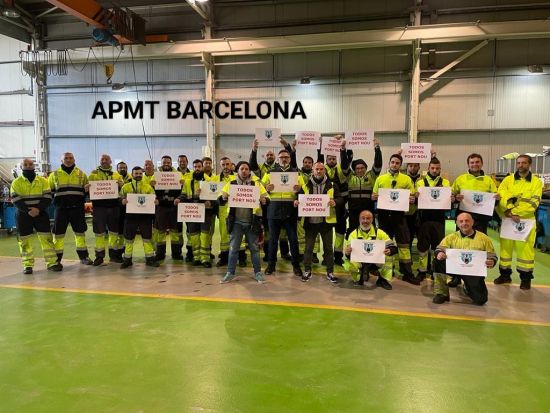 Avalancha de apoyo y solidaridad con los trabajador@s de Port Nou Bergé, Barcelona